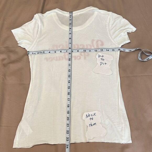 NWOT Project Social T size small “Vacation Por Favor” graphic thin white shirt - Picture 8 of 8